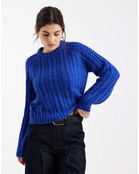 Pieces - Gebreide Trui Met Textuur - Lyst