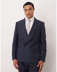ASOS - Colbert Met Normale Pasvorm Van Katoen-Linnenmix - Lyst