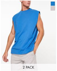 Another Influence - 2 Pack Oversized Tank Tops - Lyst