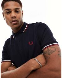 Fred Perry - Twin Tipped Logo Polo - Lyst