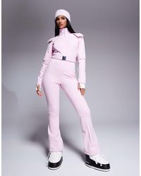ASOS 4505 Ski & Snow - 4505 Ski Belted Ski Suit With Slim Kick Leg And Faux Fur Hood - Lyst