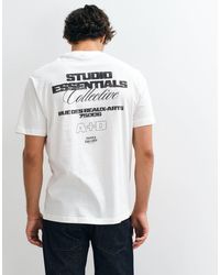 Only & Sons - Oversized T-shirt With Studio Essentials Back And Chest Print - Lyst