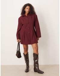 ASOS - Asos design curve – tailliertes mini-hemdkleid - Lyst