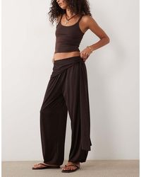 ASOS - Slinky Drape Wrap Detail Balloon Pants - Lyst