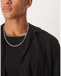 ASOS - – farbene tennis-halskette mit ovalen anhängern aus strass - Lyst