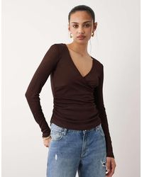 Cotton On - V Neck Wrap Top - Lyst