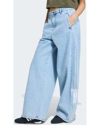 adidas Originals - Adibreak Mid-rise Wide-leg Denim Pants - Lyst