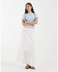 Vero Moda - Dobby Texture Boho Maxi Skirt - Lyst
