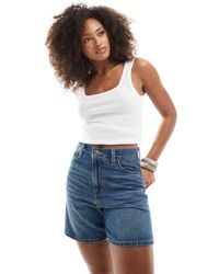 Levi's - Pantaloncini Di Jeans Ampi A Vita Alta Medio - Lyst
