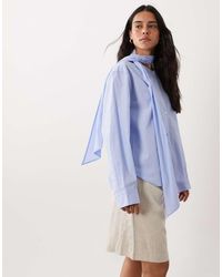 ARKET - Cotton Shirt With Scarf - Lyst