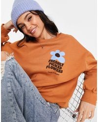 pull and bear orange sweatshirt