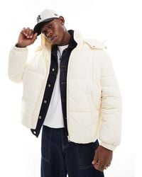 Only & Sons - Quilted Puffer Jacket With Wide Hood - Lyst