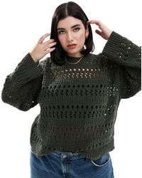 ASOS - Asos Design Curve Jumper With Open Stitch - Lyst