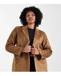 ONLY - Faux Suede Blazer - Lyst