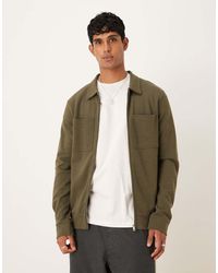 Threadbare - Sobrecamisa De Manga Larga De Mezcla De Algodón De -Verde - Lyst
