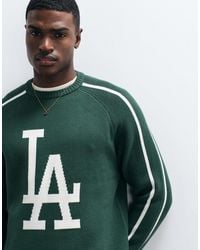 KTZ - Pull en maille à liseré contrastant et grand logo la dodgers - foncé - Lyst