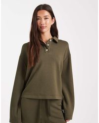 Vero Moda - Super Soft Polo Sweat Top Co-ord - Lyst