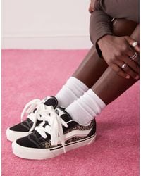 Vans - Knu skool - baskets à semelle chunky - et léopard - Lyst