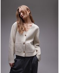 ARKET - Knit Compact Milano Stich Cardigan With Pockets - Lyst