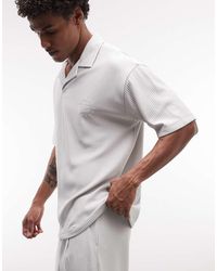 ASOS - Heavyweight Oversized Ribbed T-shirt With Chest Embroidery - Lyst