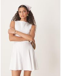 ASOS - Mouwloze Mini Sundress Van Katoen - Lyst