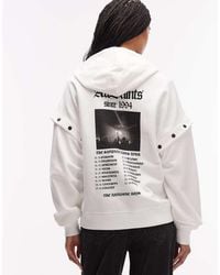 AllSaints - Amphia Gig Back Graphic Hoodie With Detachable Sleeves - Lyst