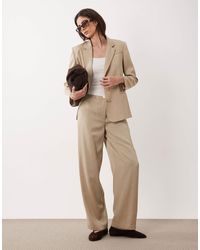 ARMANI EXCHANGE - Pantalon large d'ensemble - taupe - Lyst