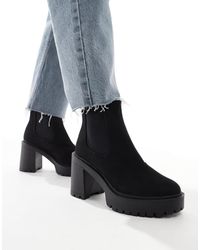 ASOS - Elma - bottines chelsea chunky à talon - Lyst