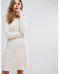 BOSS Orange By Hugo Boss Willabelle Cable Knit Dress - Natural