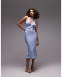 emory park - Check Halter Midi Dress - Lyst