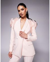 Lavish Alice - Blazer Van Organza Met Bloemen - Lyst