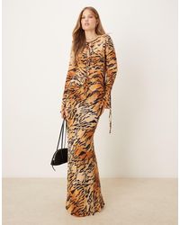 Never Fully Dressed - Maxi Rok Met Tijgerprint, Deel Van Co-Ord Set - Lyst