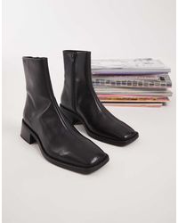 Vagabond Shoemakers - Shoemakers Blanca Leather Square Toe Ankle Boots - Lyst