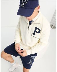 Polo Ralph Lauren - X Asos - Exclusive Collab - Sweatshirt Met Korte Rits Met Logo Op - Lyst