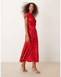 Never Fully Dressed - Embossed Satin Midaxi Dress - Lyst