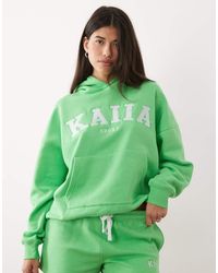Kaiia - Sport Cotton Rich Embroidered Logo Oversized Hoodie - Lyst