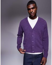 ASOS - Oversized Knitted Brushed V-Neck Cardigan - Lyst