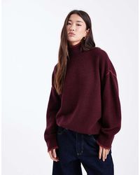 Vero Moda - Hoogsluitende Gebreide Trui Met Contrasterende Randen - Lyst