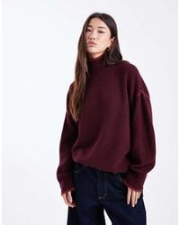 Vero Moda - High Neck Knitted Jumper With Contrast Tipping - Lyst