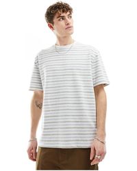 ASOS - – locker geschnittenes, strukturiertes t-shirt mit streifenmuster - Lyst