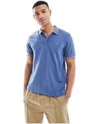 Farah - Cotton Tipped Polo Top - Lyst