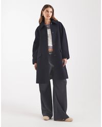 ASOS - Mid Length Car Coat With Quilted Lining - Lyst