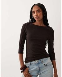 Jdy - Boatneck 3/4 Sleeve Top - Lyst