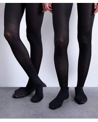 TOPSHOP - Pack De 2 Medias Negras De 50 Deniers De - Lyst