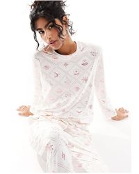 Chelsea Peers - Foil Tile Long Pyjama Set - Lyst