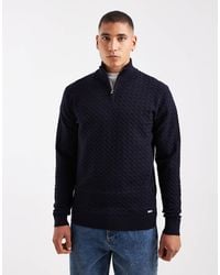 Threadbare - Textured 1/4 Zip Knitted Jumper - Lyst