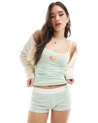 Cotton On - Striped Jersey Motif Longline Cami Co-ord - Lyst