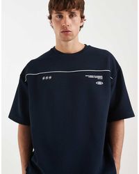 ASOS - Heavyweight Boxy Oversized T-shirt Co-ord With High Build Text Graphic - Lyst