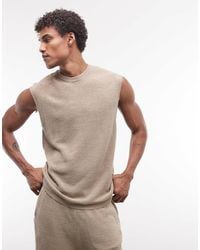 ASOS - Knitted Co-ord Mesh Vest - Lyst