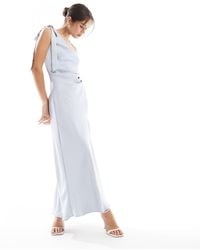 New Look - Satin One Shoulder Midi Dress - Lyst